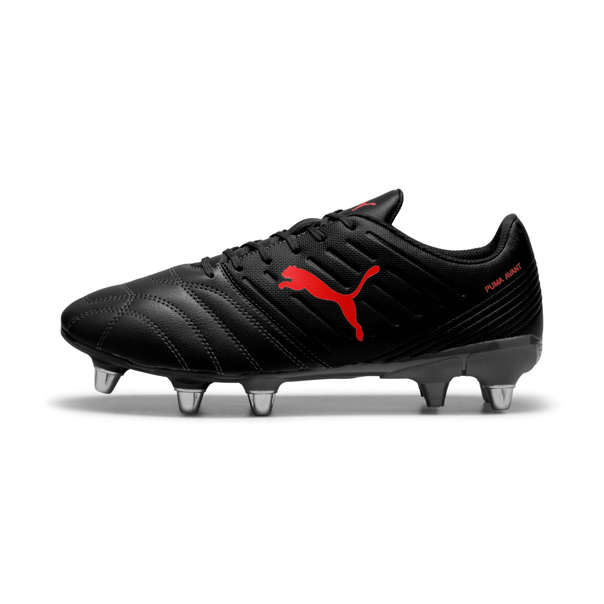 PUMA Avant Rugby Boots Men, Shoes, Black/Red/Strongray, 45