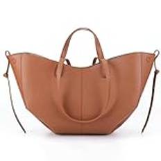 GSenhui Tote bag i veganskt läder, handväska för damer, stor axelväska, shoppingväska, med plånbok, handtag, stor bärväska för kontor, shopping, som present, Large