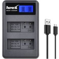 4 st en -el14a en -el14 en el14 batteri + lcd usb dubbelladdare för nikon batteri d5500 d5300 d3300 d5100 d5200 d3100 d3200 p 7000 - 1 laddare