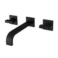 wall mounted bathroom sink taps dual lever basin mixer taps bathroom basin tap cold and hot water sink mixer taps brass,black