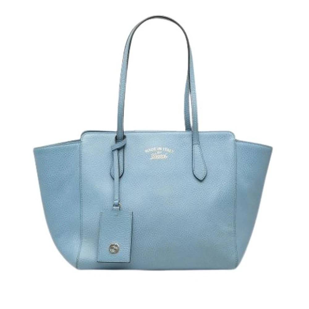 Gucci Vintage Pre-owned Laeder gucci-tasker - Vintage - Dame - Blå - ONE SIZE -