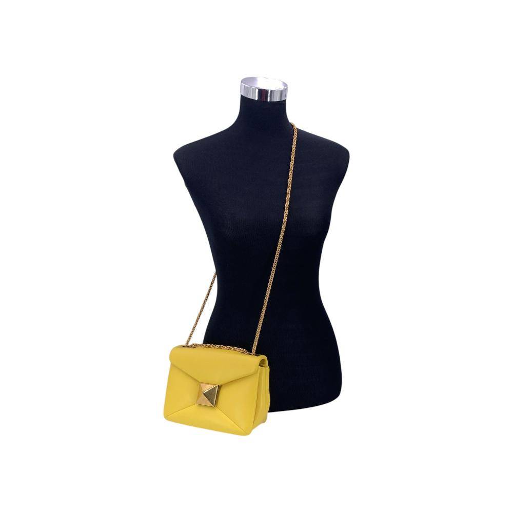 Valentino Vintage Crossbody Bag Stl.  - Yellow (H 28.5cm x D 19.5cm x L 14.5cm)