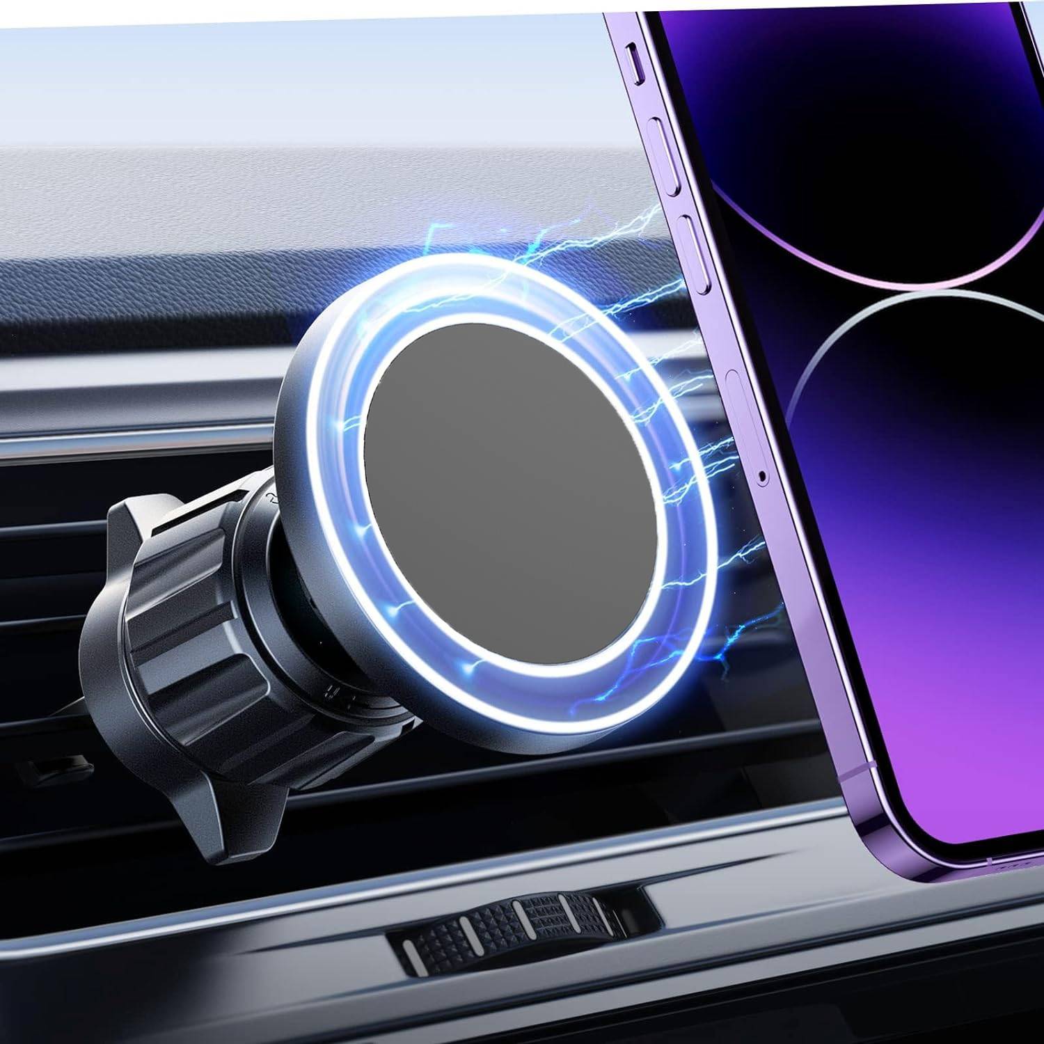 Upgraded 360° Magnetic Phone Holder Car for MagSafe Mount Magnetic Car Phone Mount, Air Vent Phone Holder Cell Phone Holder