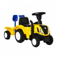 Gåbil Traktor med Släp 91 x 29 x 44 cm Gul