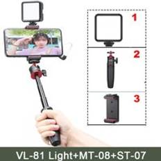 Ulanzivl 81 3200k-5600k 850lm 6.5w dimbar mini led video ljus smartphone slr kamera uppladdningsbar vlog fyllningslampa - Bl&#xE5;