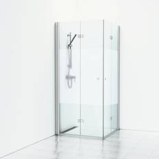 SVEDBERGS Hörndusch Skoga vikbar intht matt (Typ: Halvfrostat glas Storlek: 90 x 100 cm)