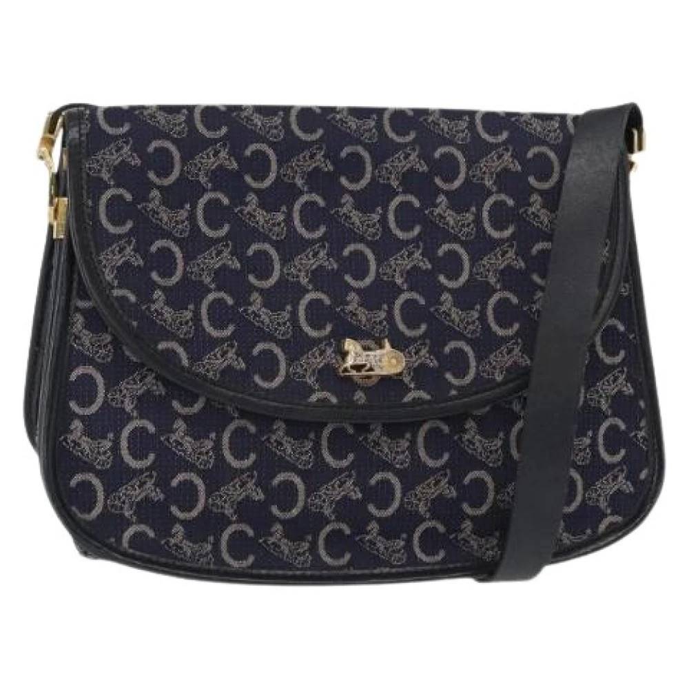 Celine Vintage Pre-owned Canvas Cross Body Taske - Vintage - Dame - Blå - ONE SIZE -