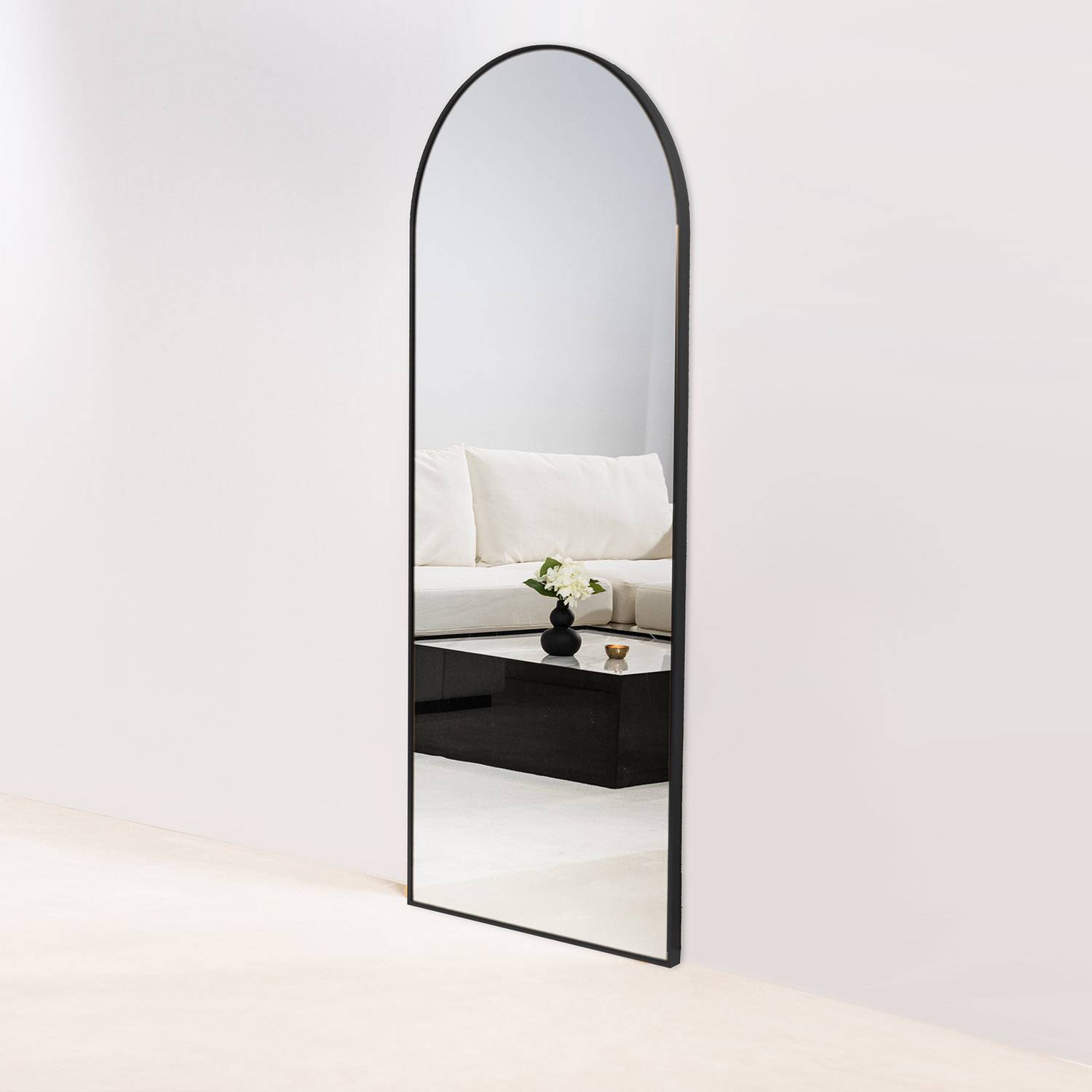 70x170 Helkroppsspegel Valvformad Svart Ram – Archie | Helkroppsspegel | Vesani