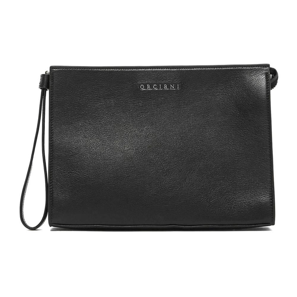 Orciani Small Lagoon Clutch - Tasker - Herre - Sort - ONE SIZE - Uld