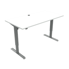 ConSet hæve sænkebord 501-33 - Hvid - 80x160, Sølv - ConSet
