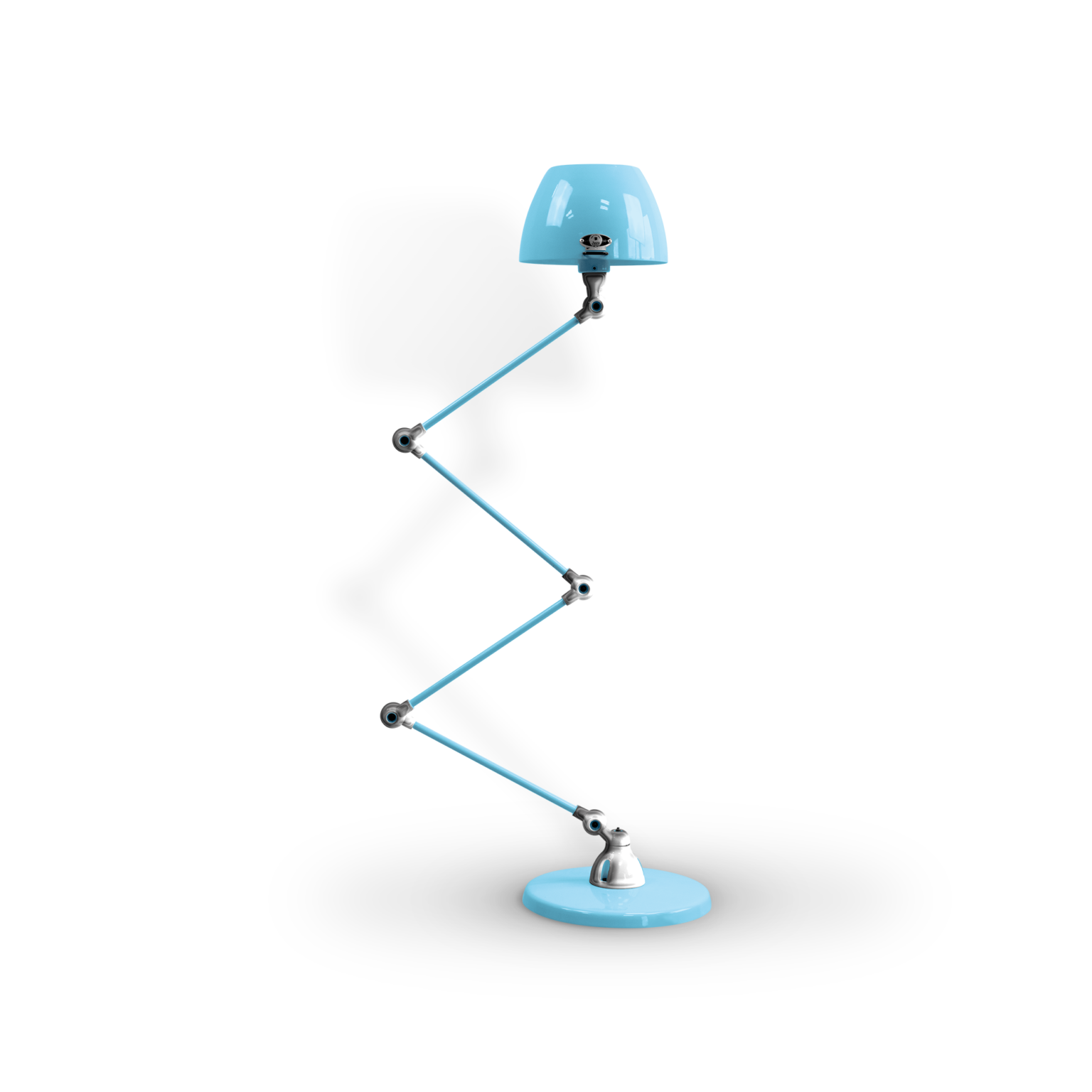 Aicler AIC433 gulvlampe fra Jieldé - Pastel Blue / Poleret/blank