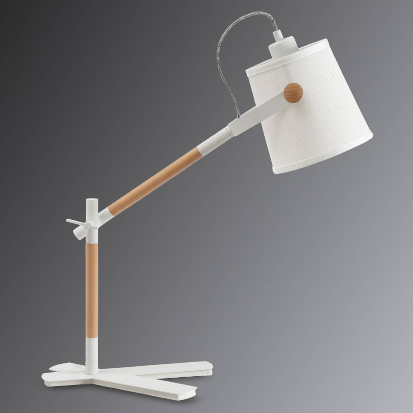 Mantra Iluminación Bordslampa NORDICA, Vitt / opal, Vardagsrum / matsal, Metall, Modern, Bordslampa