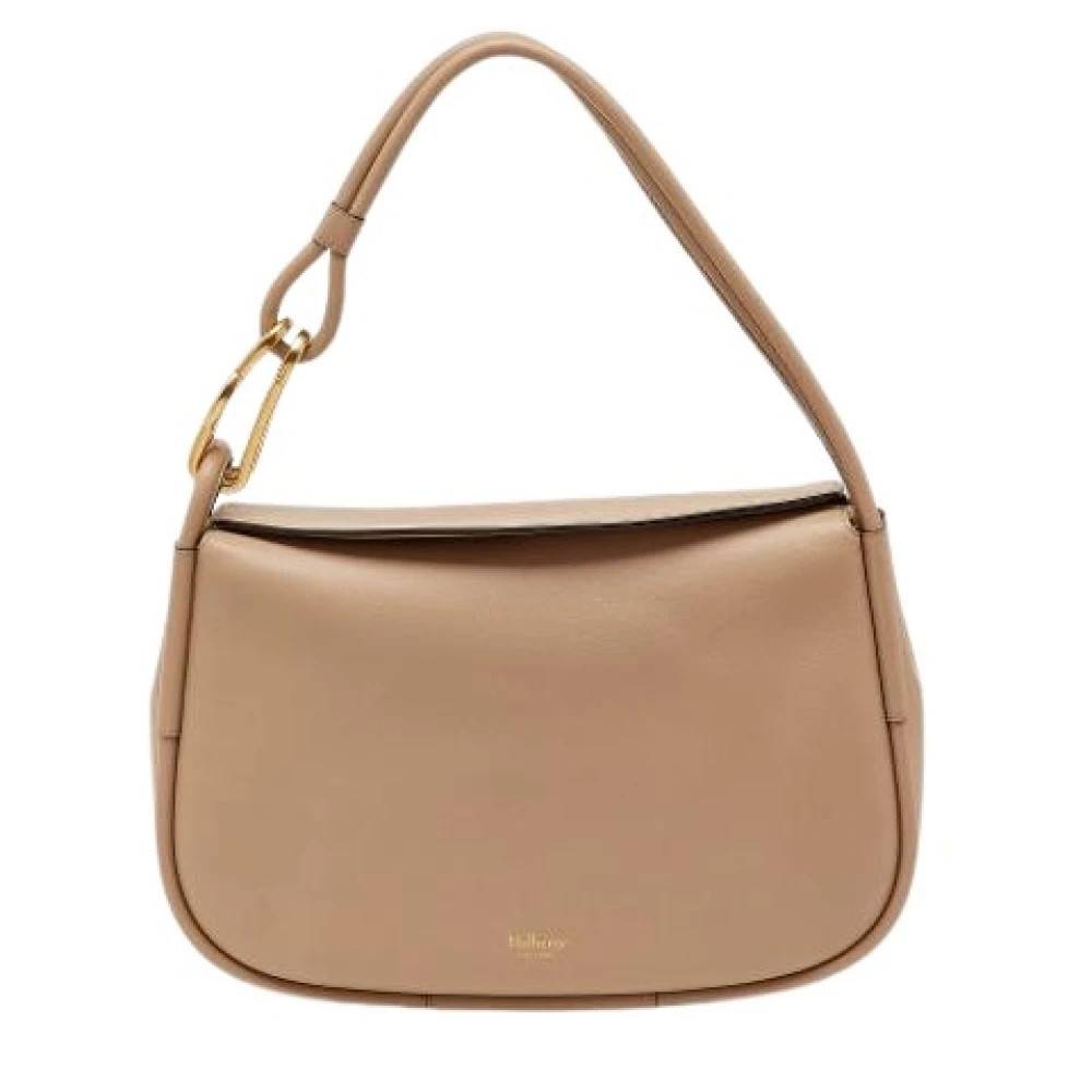 Mulberry Pre-owned Pre-owned Læder Skuldertaske - Vintage - Dame - Beige - ONE SIZE - Uld