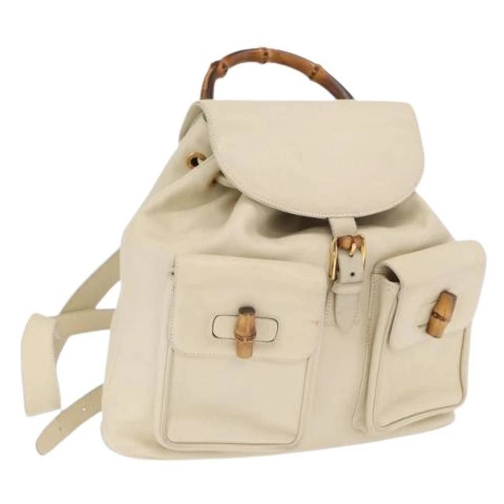 Gucci Vintage Pre-owned Vintage Rygsæk - Vintage - Dame - Beige - ONE SIZE - Læder