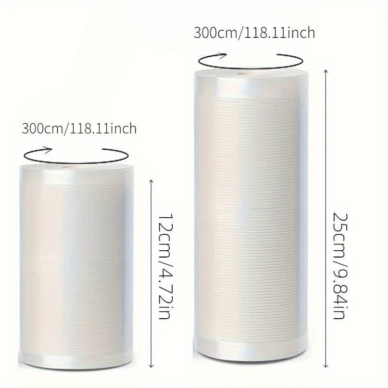 TEMU Vacuum Sealer Rolls | Transparent, Textured Design For Grip | Tear-resistant & Durable | Ideal For Food Preservation | Suitable For Home Kitchens & Restaurants | No Electricity Needed