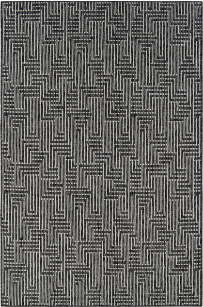 Gulvtæppe Loomery Essos 200x290 cm polypropylen småsten/lysegrå – elegant geometrisk struktur indendørs og udendørs