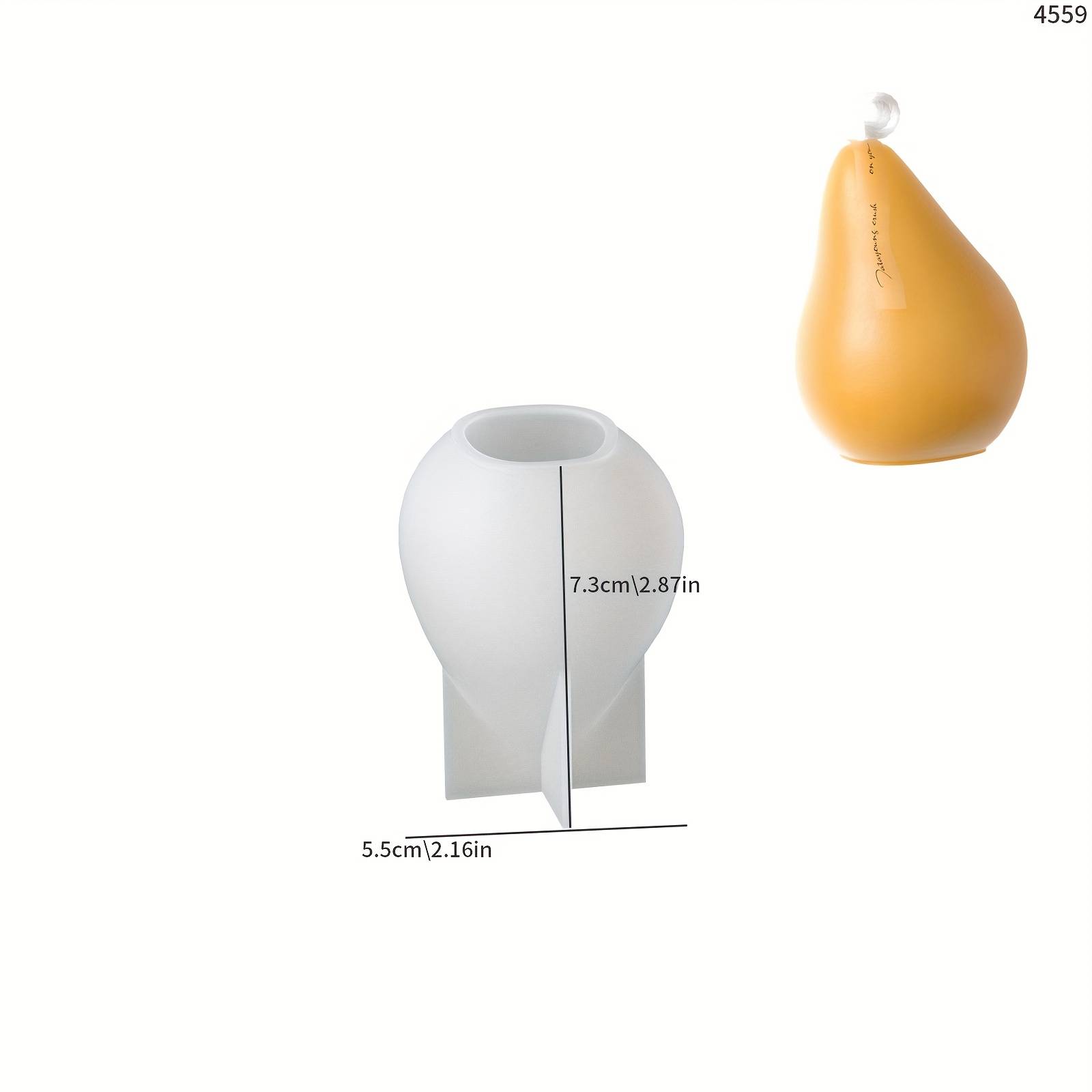 Diy Resin Silicone Mold Pear Scented Candle Plaster Ornament, Home Desktop Atmosphere Decoration, Holiday Gift Craft Kit For Enthusiasts - Handmade Resin Casting Molds