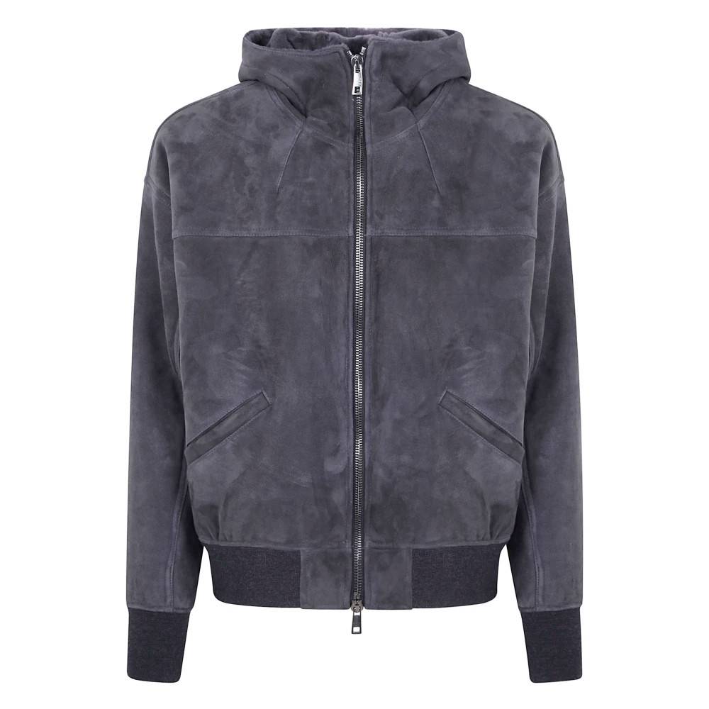 Giorgio Brato Velour Oversize Hættetrøje - Jakker - Herre - Grå - XL -