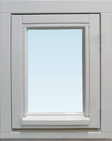 Dala Fönster DF sidohängt fönster utåtgående 380x480mm vänster 1-luft, insida trä utsida trä, 3-glas  (4x5)
