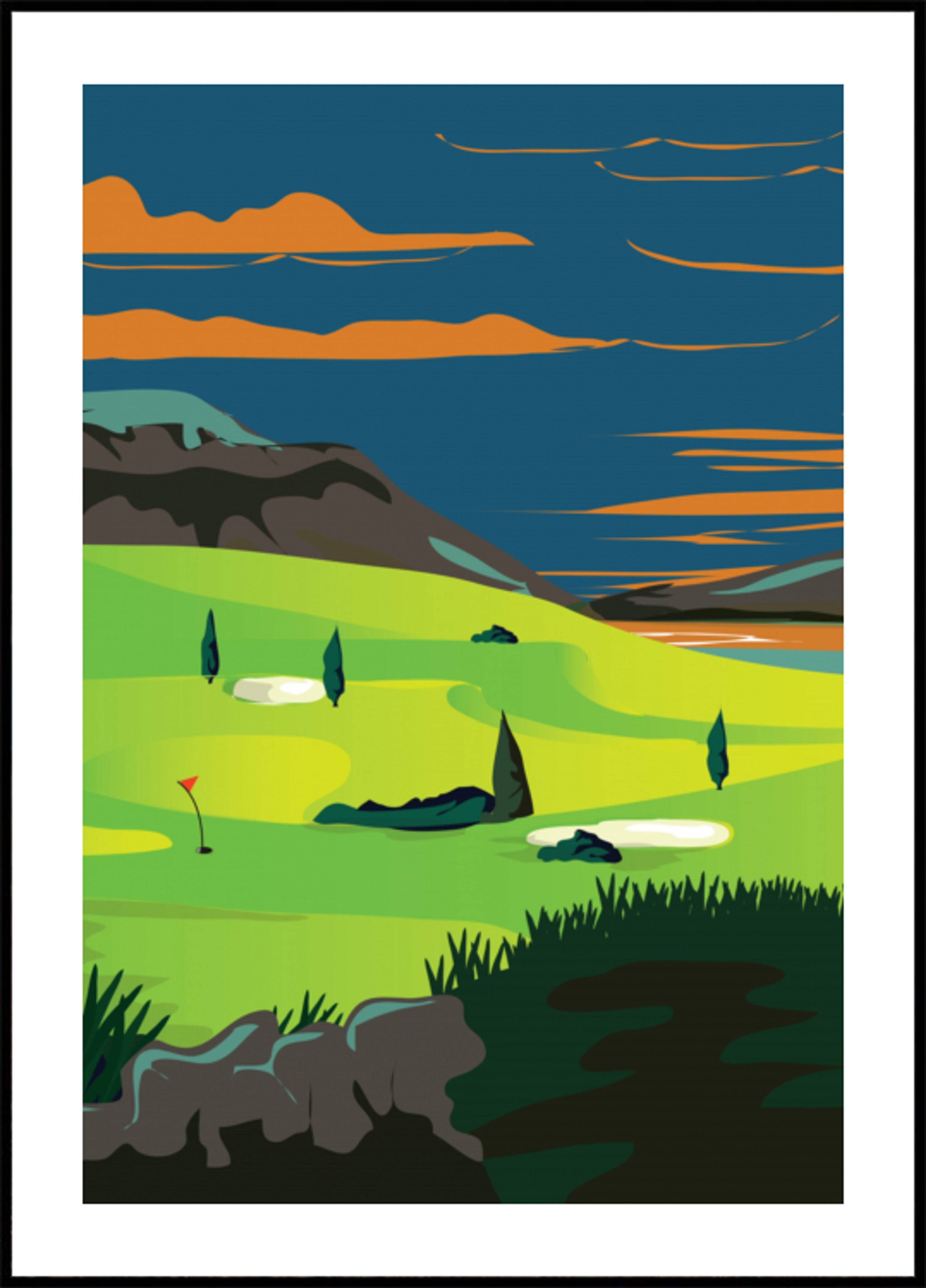 Sunset Golf Course (100x140) - Plakater > Osorterade verk