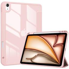 ProCase Skyddsfodral för iPad Air 11" (M2) 2024, iPad Air 5th Generation 10,9 tum 2022/iPad Air 4th 2020, fodral med pennhållare, magnetiskt fodral mot fall - rosa