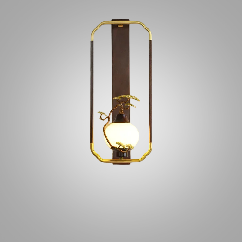 BrassGlow Vägglampa - Elegant Mässingsväggbelysning - Stil I / 110V