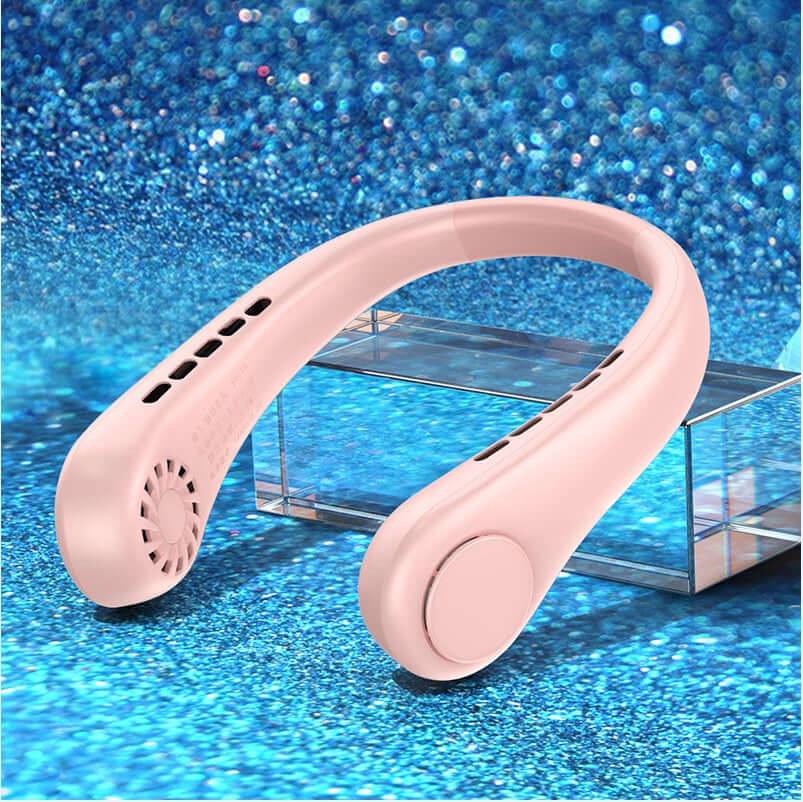 Hands-Free Portable Bladeless Rechargeable Neck Fan - Pink / G15 Three Gear (G15 Three Gear)