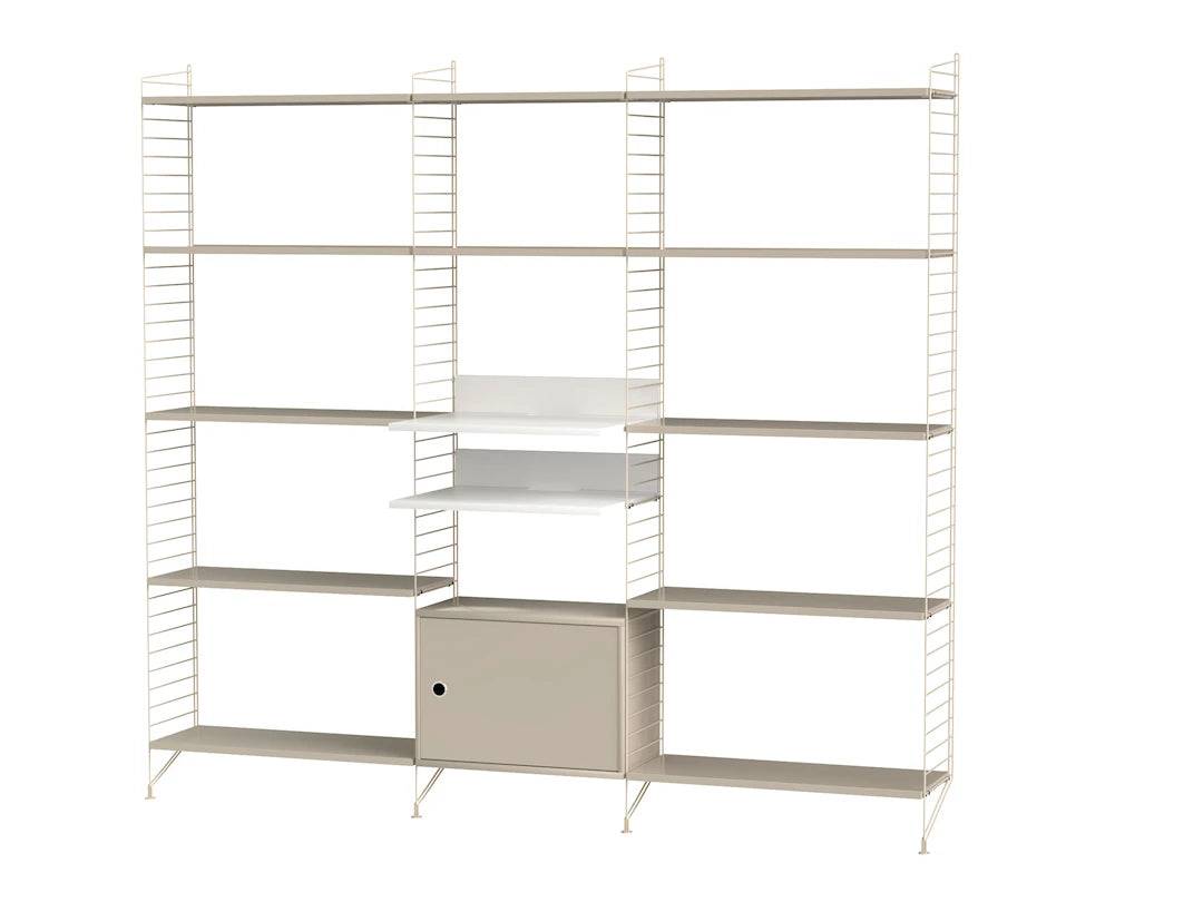Reol, Living room Q fra String Beige - beige - Jacobsen Plus