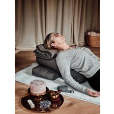 Calm Organic cotton Yoga Bolster - Dark Grey