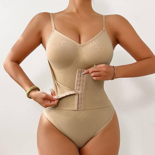 Fast magkontroll Thong Bodysuit Shapewear med dragkedja Bälte Kvinnor Fajas Body Shaper Midja Trainer Slim Cincher Korsett Toppar cm