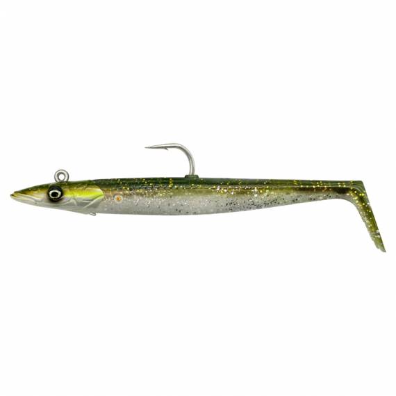 Savage Gear Sandeel V2 12cm 22g Sinking 2+1 - Green Silver