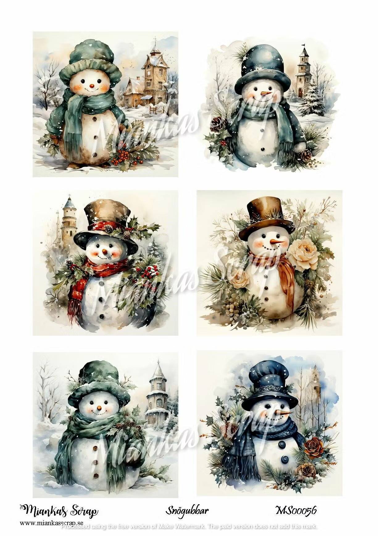 Miankas Scrap klippark - Snögubbar