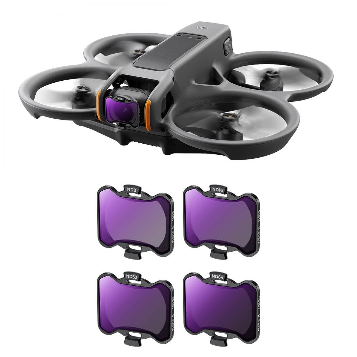 KENTFAITH DJI Avata 2 Drone ND Filters Kit (3/4/5/6 stops) 4 Pack ND8 + ND16 + ND32 + ND64 Compatible with DJI Avata 2, Multi-coated Neutral Density Drone Filters