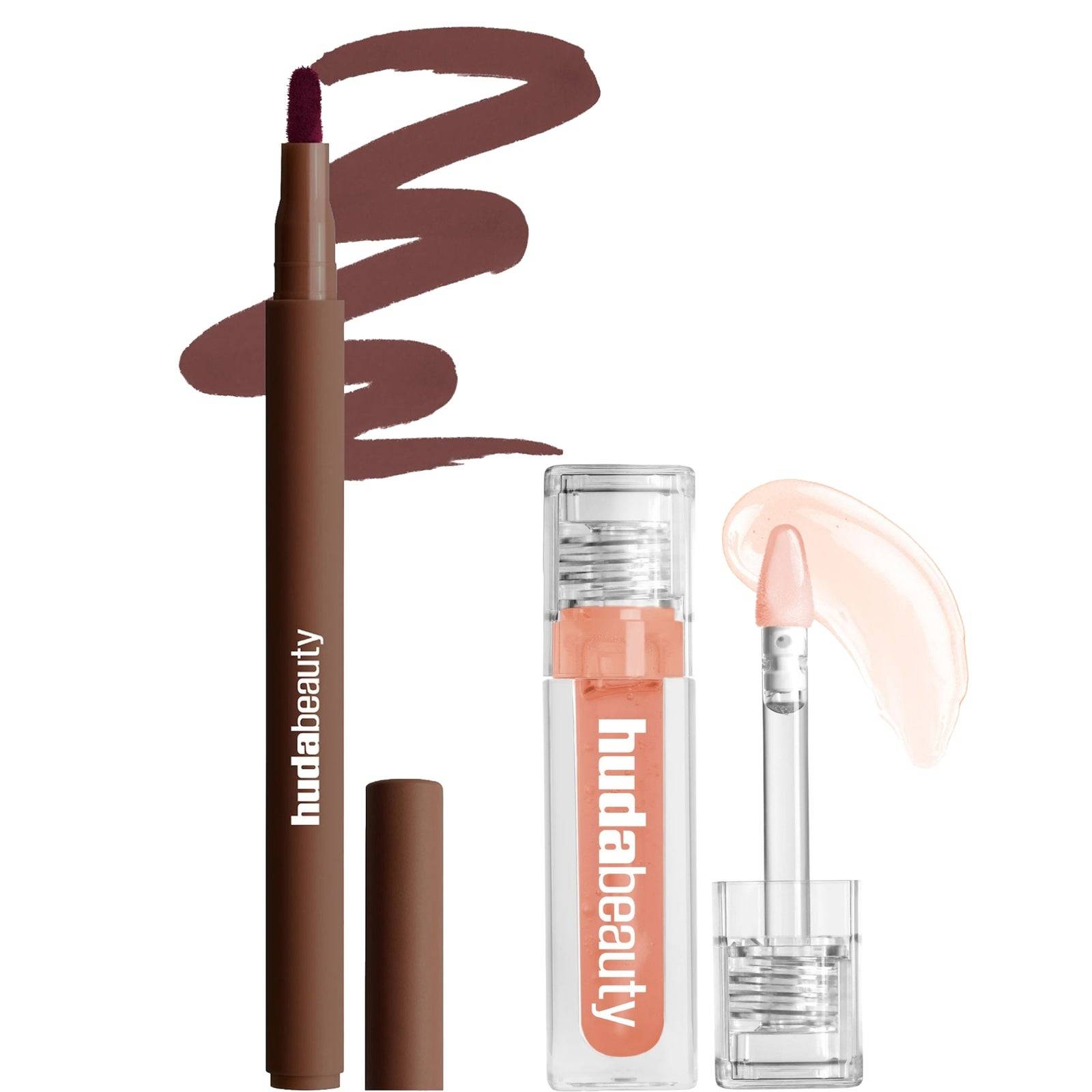 HUDA BEAUTY Jelly Stained Lips Duo (Various Shades) 10% Saving - Rich Brown
