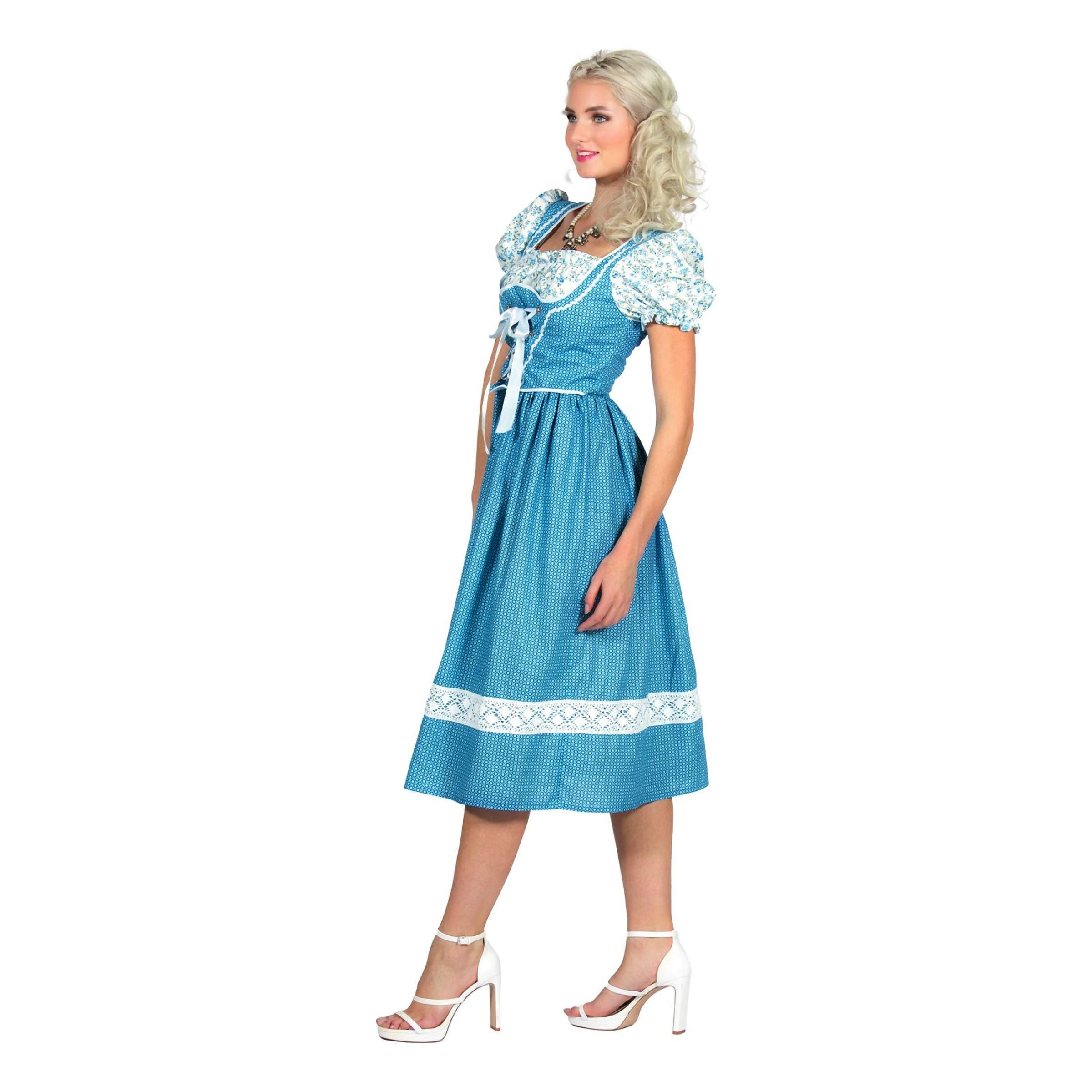 Oktoberfest Klänning Blå Maskeraddräkt - 44