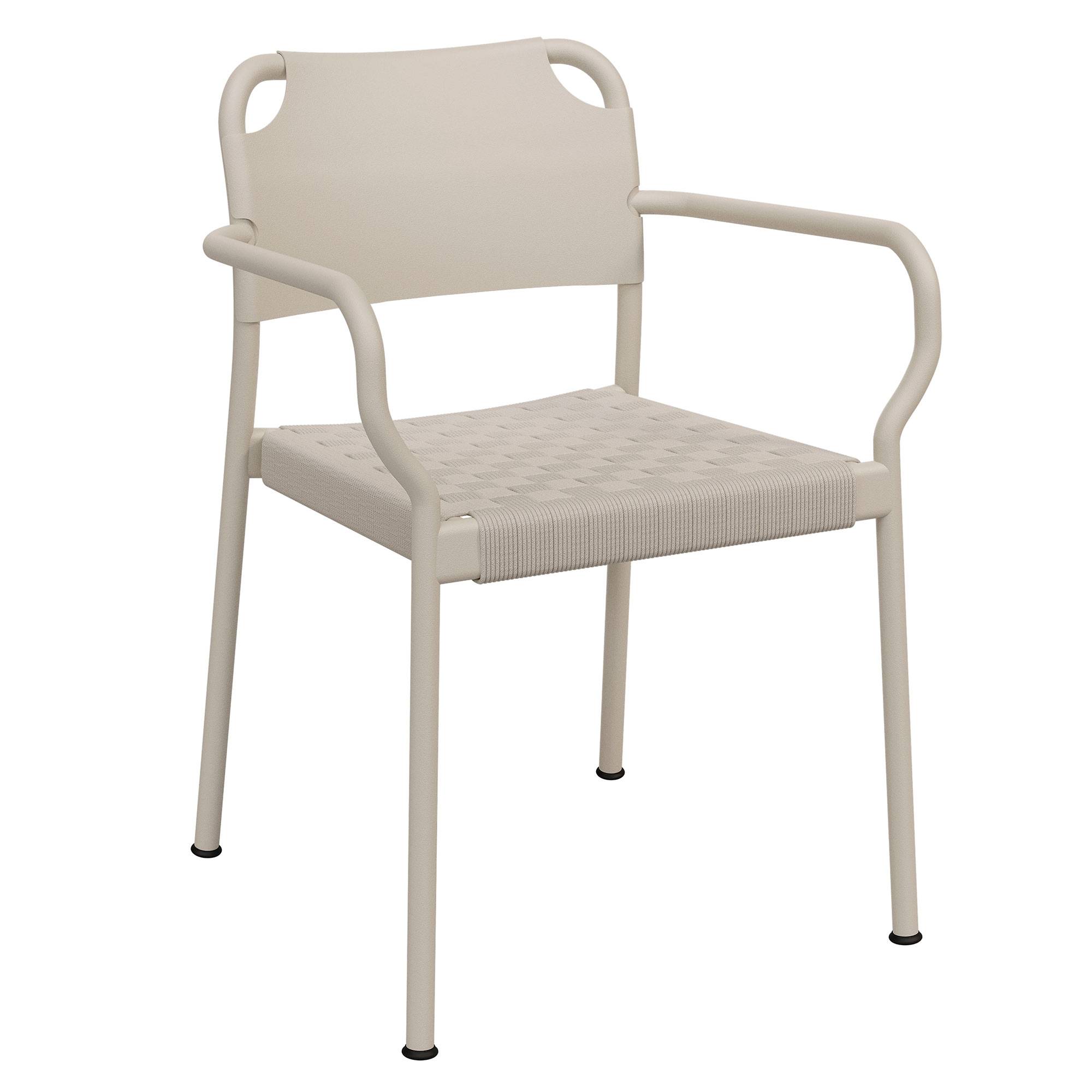 Fritz Hansen Vind Havestol med armlæn af Kasper Salto Mist Grey.