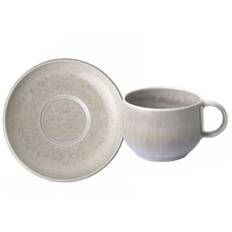 Villeroy & Boch Perlemor Sand Kaffekop Med Underkop - Kaffekopper Porcelæn Beige - 372095-372096