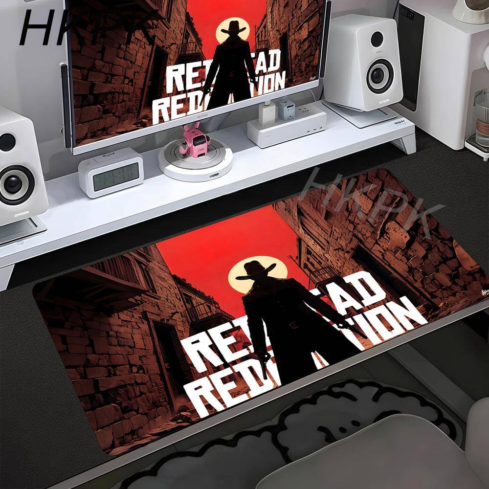 Red Dead Redemption 2 Stor Musmatta Spel Skrivbordsmatta Tangentbord Ergonomisk Kontor Gummi Spel PC Halkfri Slitskydd Hem Anpassad Bästa