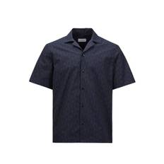 MONCLER COTTON BOWLING SHIRT Size: M, colour: NAVY