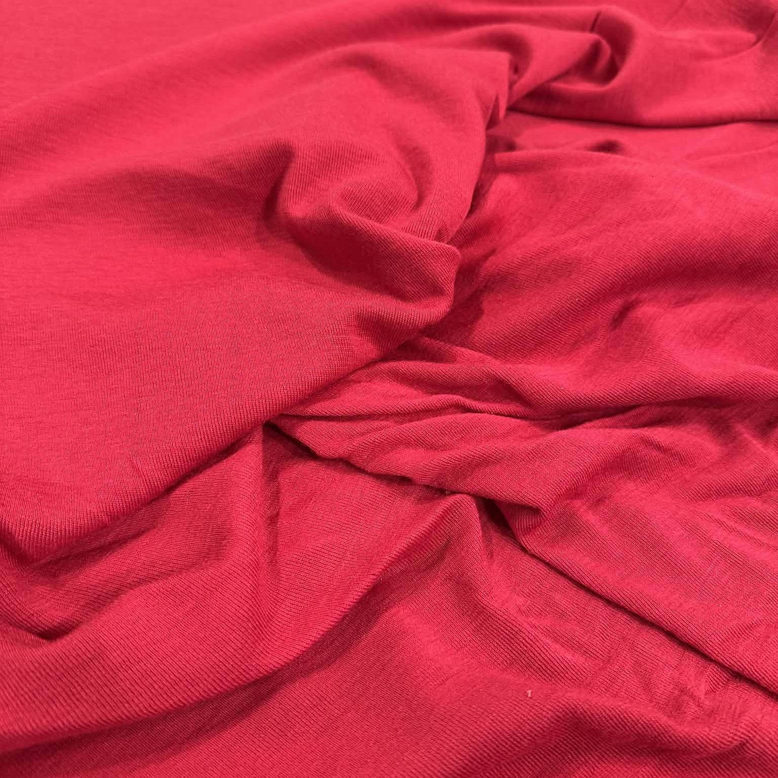 Uldjersey i 100% Merinould, Rød