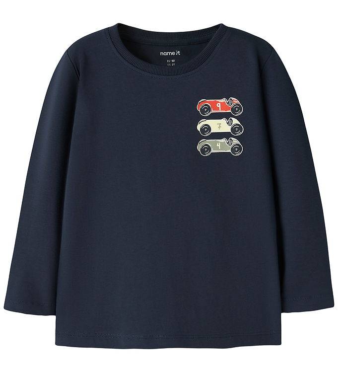 Name It Bluse - Nmmvux - Navy Blazer/Cars - Name It - 7-8 år (122-128) - Bluse