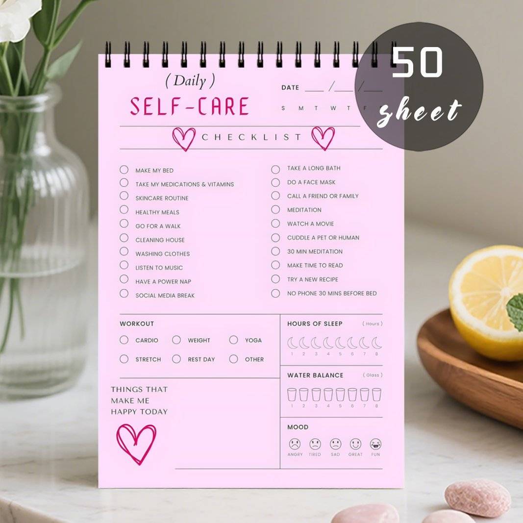 1pc Christmas Self- Planner, To Do List Notepad, Spiral Daily Planner Notebook, List Organizer Agenda Pad For Work, Note And Self-care Todo Organization