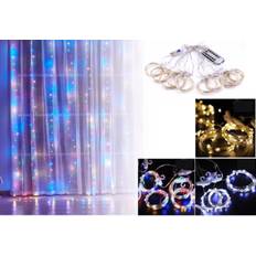 Ljusridå för fönster med 300 LED