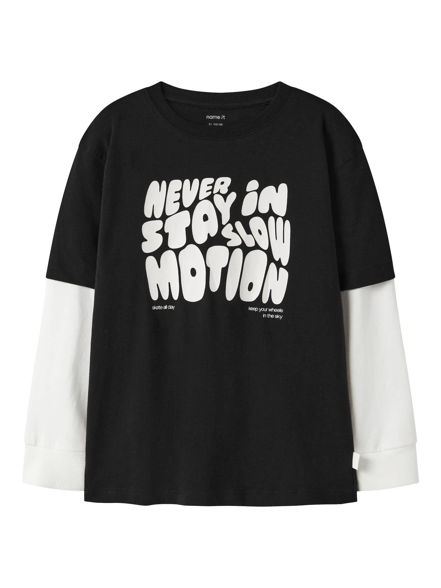 NAME IT T-shirt 'NKMNASIM' svart / vit