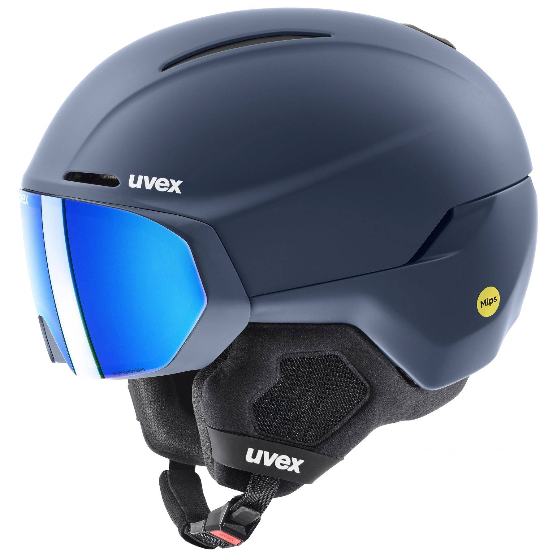 Uvex Horizon CV MIPS Visor, Skidhjälm Med Visir, Blå
