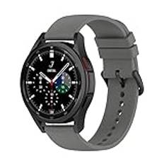 FTRONGRT 20mm rem för Samsung Gear S2 classic, flexibel silikon justerbar ersättningsklocka Armband Smart Watch Rem., Mörkgrå, Samsung Gear S2 classic