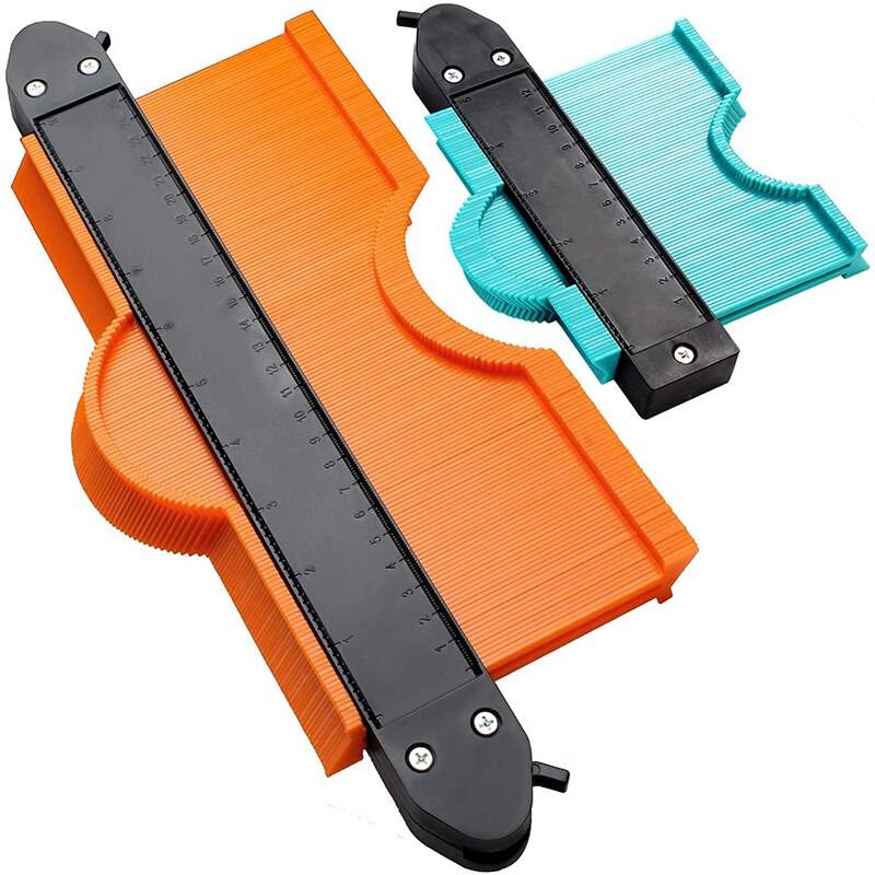 Konturmätare med lås , 2 pack 5 tum 10 tum bredare profilmätare mått linjal kontur duplicator kam verktyg