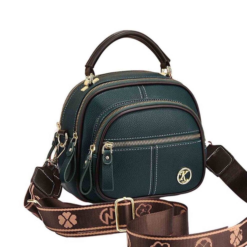 Justerbar bred skulderrem lædertaske Hundred Crossbody-taske dameskuldertaske