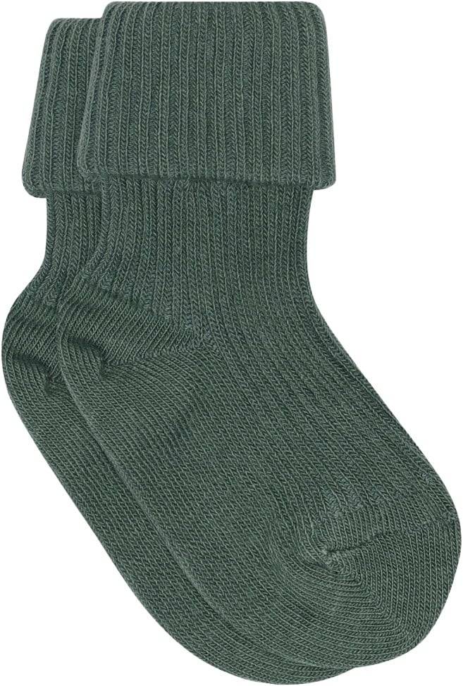 mpKids Cotton rib Baby Socks Str 25/28 - Dark Forest Strømper hos Magasin.