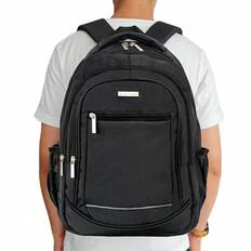 Moderiktig funktionell ryggsäck, 47x35x20cm, Svart färg, Stor kapacitet, Anti-föroreningar, Vattentålig, Flera fickor, Lämplig för skolan, resor, Arbe - Svart